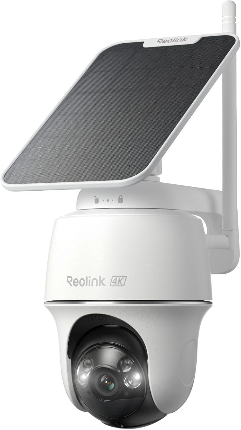Reolink Argus PT Ultra – 4K WLAN-Überwachungskamera für außen mit Akku und Solarpanel