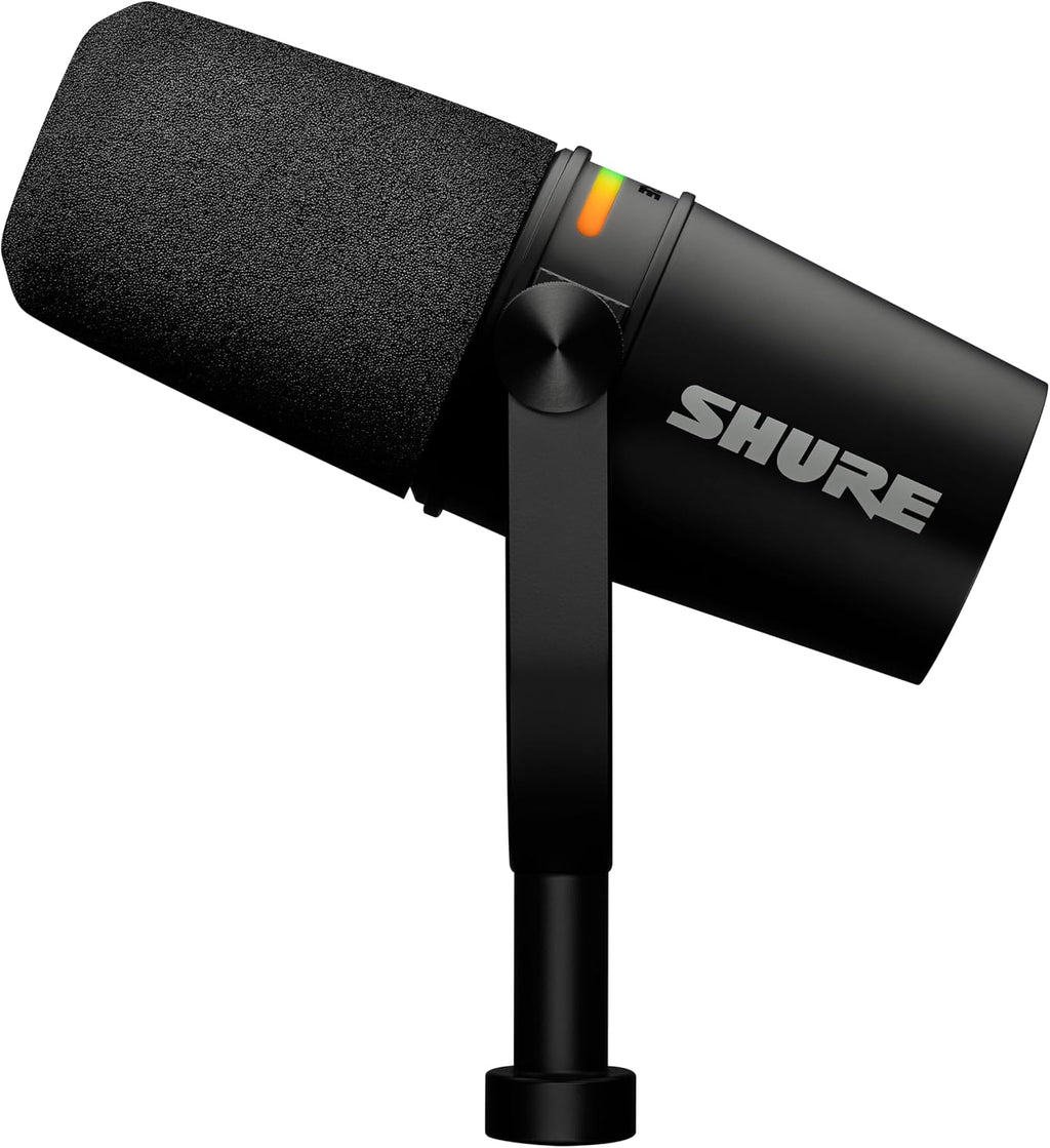 Shure MV7+ Dynamic Podcast Microphone USB-C and XLR - Black