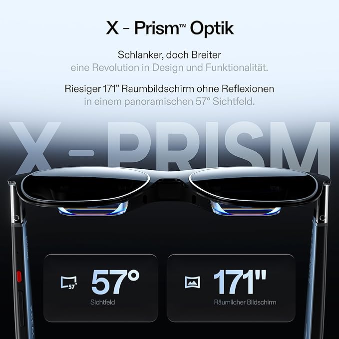 XREAL One Pro AR-Brille – 57° Sichtfeld, bis zu 120 Hz, natives 3DoF-Tracking & Sound by Bose