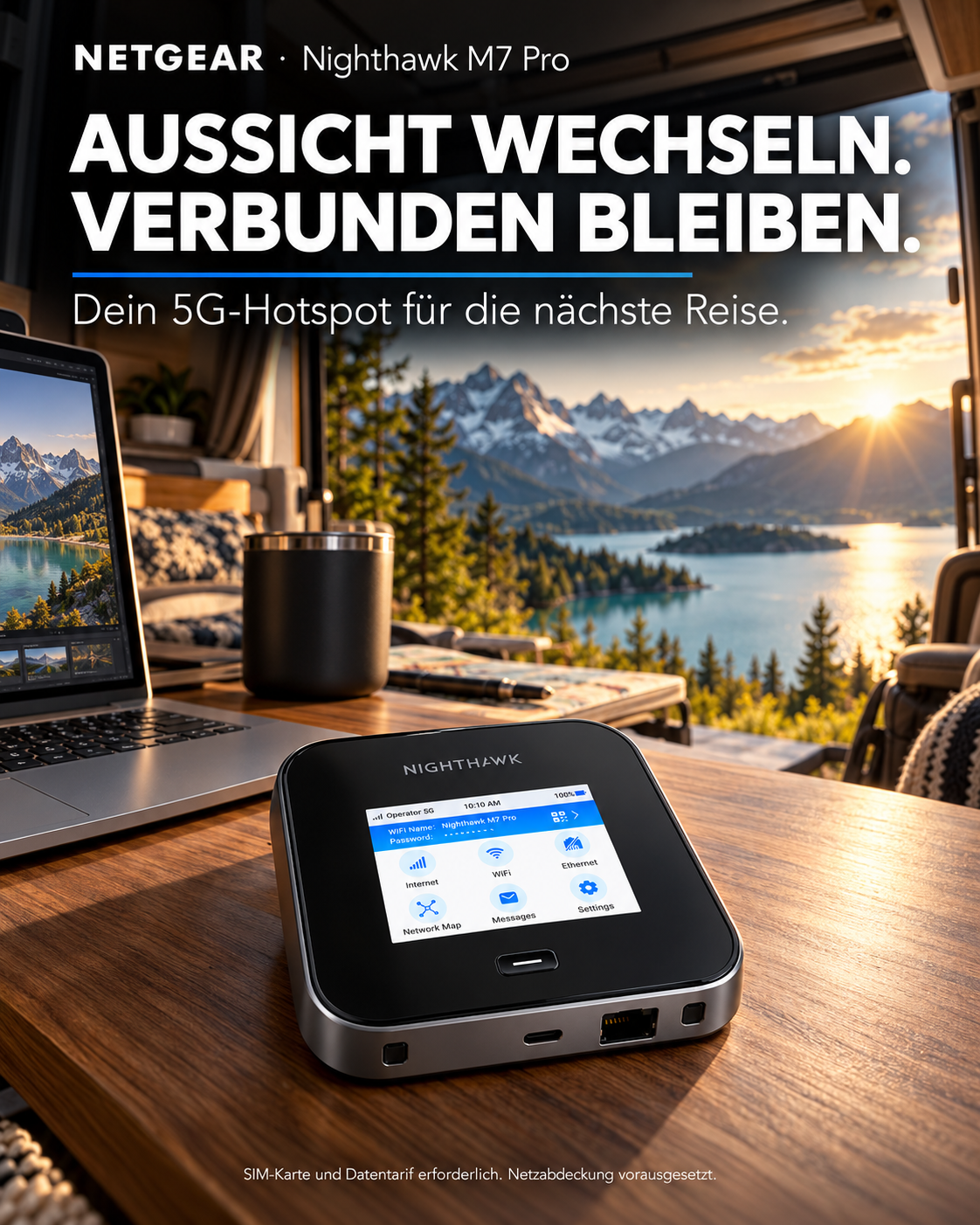 NETGEAR Nighthawk M7 Pro Mobile WiFi Router 5G WiFi 7 up to 5.8Gbps