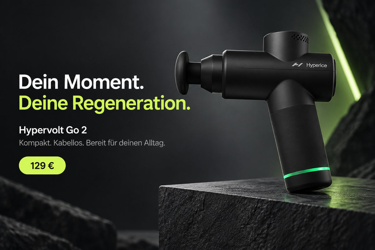 Hyperice Hypervolt Go 2 – Kompakte Massagepistole in Schwarz